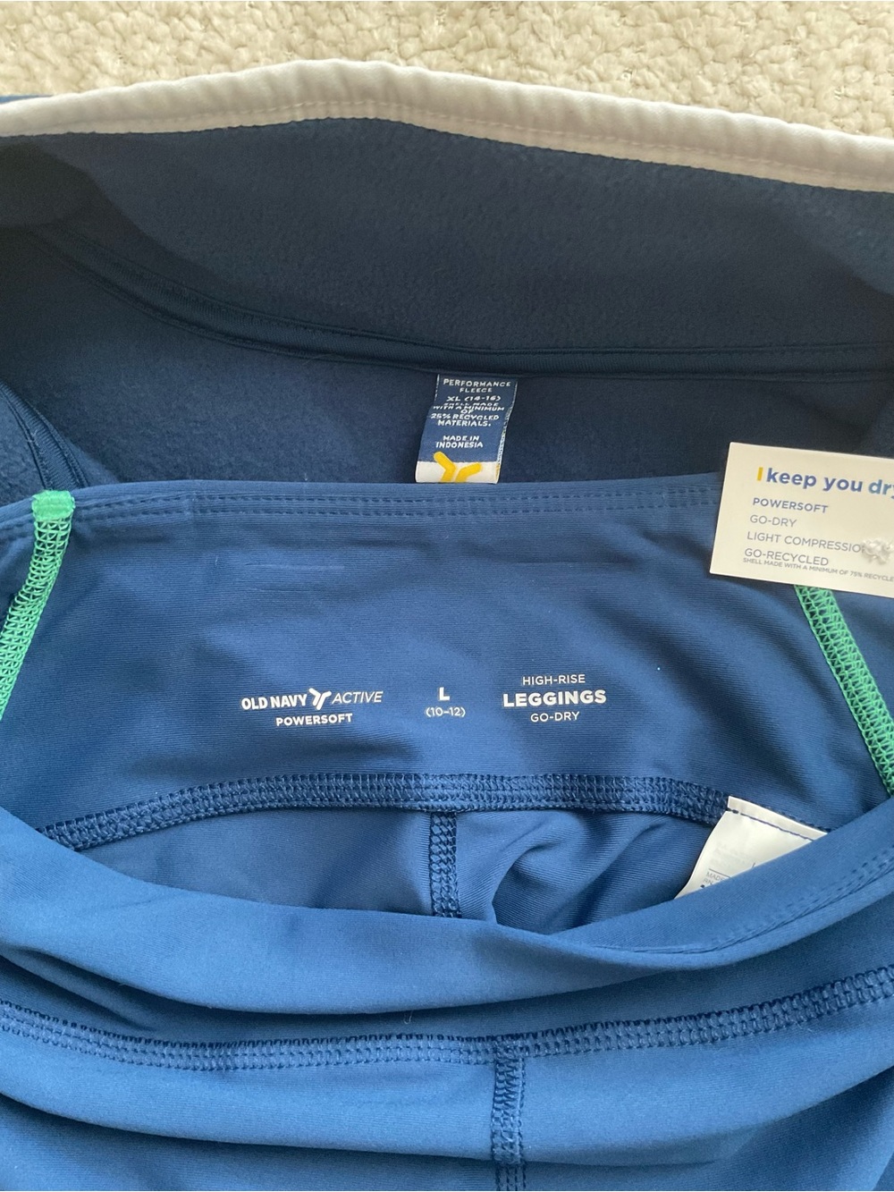 (NWT) Old Navy Active Powersoft Leggings & Performance fleece matching set - Picture 2 of 5